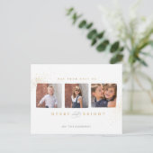 Sparkling Christmas Faux Folie - Vakantie Briefkaa Feestdagenkaart (Staand voorkant)