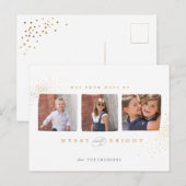 Sparkling Christmas Faux Folie - Vakantie Briefkaa Feestdagenkaart (Voorkant / Achterkant)