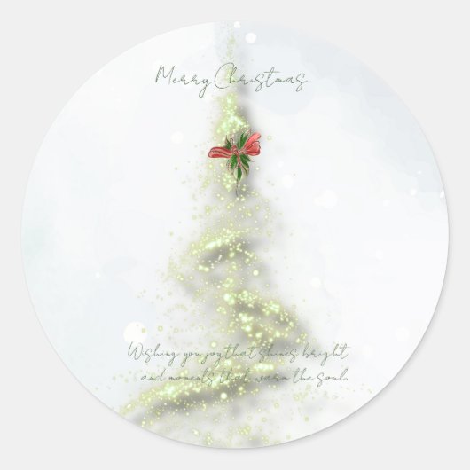 Sparkling Christmas Tree round stickers (Voorkant)
