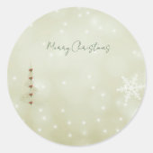 Sparkling Christmas tree round stickers (Voorkant)