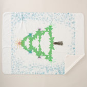 Sparkling Christmas Tree Sherpa Blanket Sherpa Deken (Voorkant (horizontaal))
