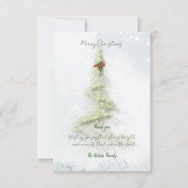 Sparkling Christmas Tree thank you card Bedankkaart