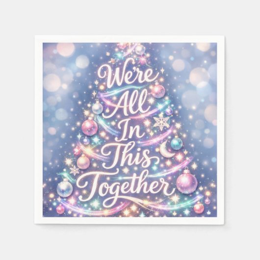 Sparkling Christmas Tree with Text Servet (Voorkant)
