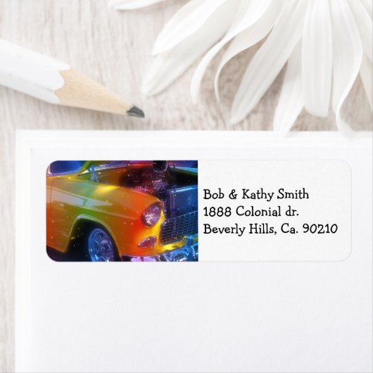 Sparkling  Classic Car Pensioen Verjaardag Etiket (Insitu)