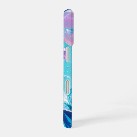Sparkling Crystal Hearts and Bubbles Phone Case iPhone 16 Hoesje (Rechterkant)