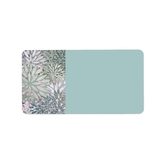 Sparkling Dahlia Flowers retouradres label (Voorkant)