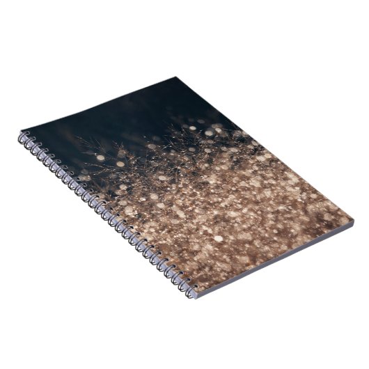 Sparkling Dew druppels in Earth Tones Notitieboek (Rechterzijde)