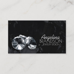Sparkling Diamond Jewellery Designer Zwarte Kaart Visitekaartje