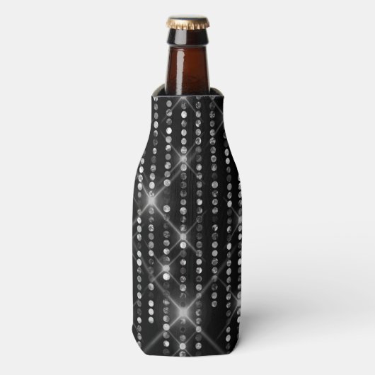 Sparkling Diamonds on Black Flesjeskoeler (Fles Voorkant)