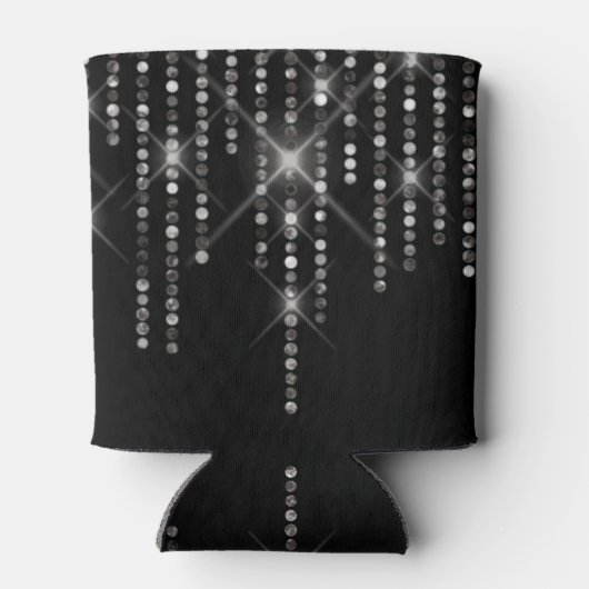 Sparkling Diamonds op Zwart Blikjeskoeler (Achterkant)