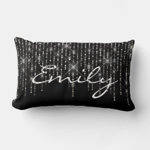 Sparkling Diamonds op Zwart Kussen