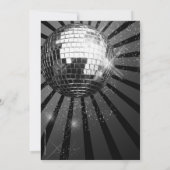 Sparkling Disco Ball Verjaardagsfeestuitnodigingen Kaart (Achterkant)
