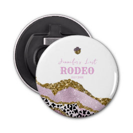 Sparkling Disco cowgirl Bachelorette, gouden glitt Button Flesopener