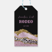 Sparkling Disco cowgirl Bachelorette, gouden glitt Cadeaulabel (Voorkant)