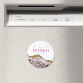 Sparkling Disco cowgirl Bachelorette, gouden glitt Magneet (Insitu (Vaatwasser))