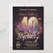 Sparkling Disco Dance 40ste verjaardag Kaart (Voorkant)