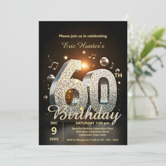 Sparkling Disco Dance 60ste verjaardag Kaart (Staand voorkant)