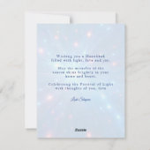 Sparkling Dreidel Hanukkah Holiday Kaart (Achterkant)