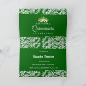Sparkling Emerald Green Quinceañera Spaans (Binnen)