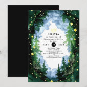 Sparkling Enchanted Woodland Verjaardag Kaart (Voorkant / Achterkant)