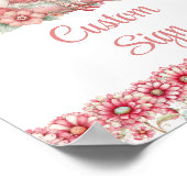 Sparkling Fairy Girl Blush Floral Birthday Custom  Poster (Hoek)