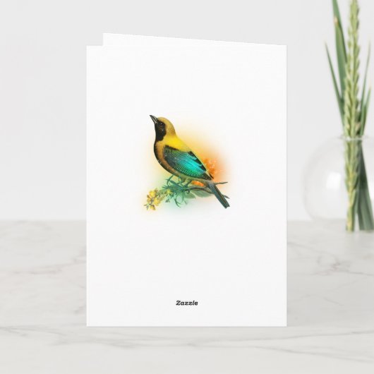 Sparkling Fantasy Bloemen Vogel Bruiloft Bedankkaart (Achterkant)