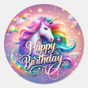 Sparkling Fantasy: Eenhoorn Verjaardag Stickers