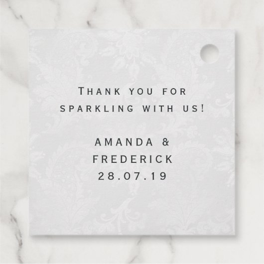 Sparkling Fantasy Red Bird Bedankjes Labels (Achterkant)