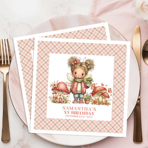 Sparkling Fee Magische Roze Verjaardagsfeest Viere Servet