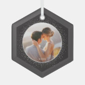 Sparkling Frame Custom Photo Christmas Ornament (Voorkant)