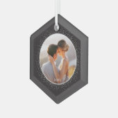 Sparkling Frame Custom Photo Christmas Ornament (Voorkant links)