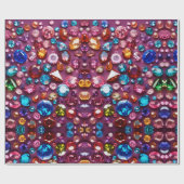 Sparkling Gemstone Bliss – Kleurrijk Juweel Cadeaupapier (Vlak)