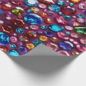 Sparkling Gemstone Bliss – Kleurrijk Juweel Cadeaupapier (Hoek)