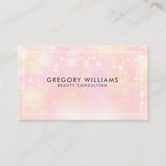 Sparkling Girly Roze Achtergrond Visitekaartje (Voorkant)