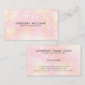 Sparkling Girly Roze Achtergrond Visitekaartje (Voorkant / Achterkant)