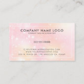 Sparkling Girly Roze Achtergrond Visitekaartje (Achterkant)