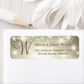 Sparkling Glanzende Sterren Kijk voor Monogram Bru Etiket (Insitu)