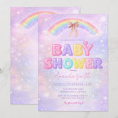 Sparkling glinsterende regenboog baby shower met s kaart (Voorkant / Achterkant)