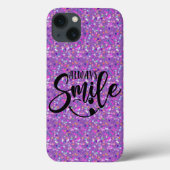 Sparkling Glitter Altijd Glimlach - Modern Uniek Case-Mate iPhone Case (Achterkant)