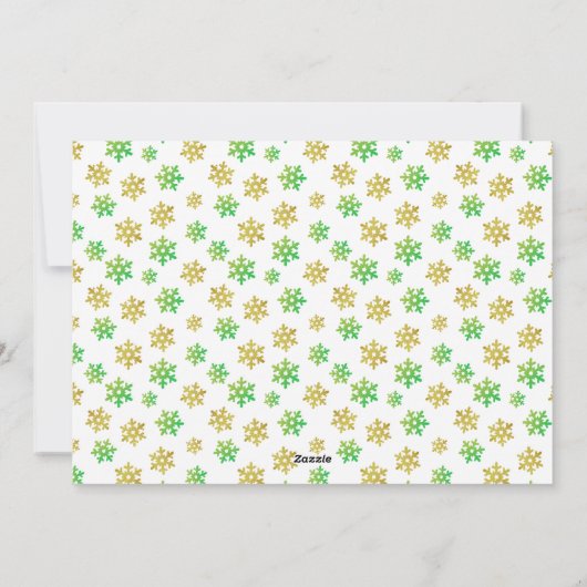 Sparkling Glitter Christmas Tree One Foto Feestdagenkaart (Achterkant)