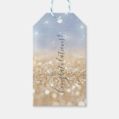 Sparkling Glitter Gefeliciteerd Cadeaulabel (Voorkant)