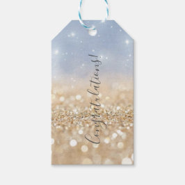 Sparkling Glitter Gefeliciteerd Cadeaulabel