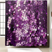 Sparkling Glitter Paarse Sequin Douchegordijn