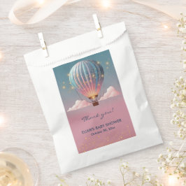 Sparkling Glitters Hete Luchtballon Baby shower Bedankzakje