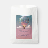 Sparkling Glitters Hete Luchtballon Baby shower Bedankzakje (Voorkant)