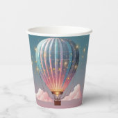 Sparkling Glitters Hete Luchtballon Baby shower Papieren Bekers (Achterkant)