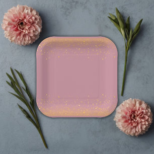 Sparkling Glitters Hete Luchtballon Baby shower Papieren Bordje