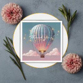 Sparkling Glitters Hete Luchtballon Baby shower Servet