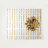 Sparkling Gold Glitter Afstuderen Stap en Herhaal Wandkleed (Voorkant (horizontaal))