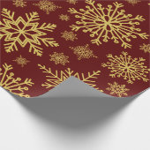 Sparkling Gold Glitter sneeuwvlokken inpakpapier (Hoek)